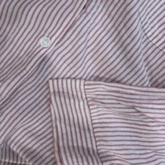 Eberjey Long PJ set in pink/white cotton size S - Picture 3 of 7